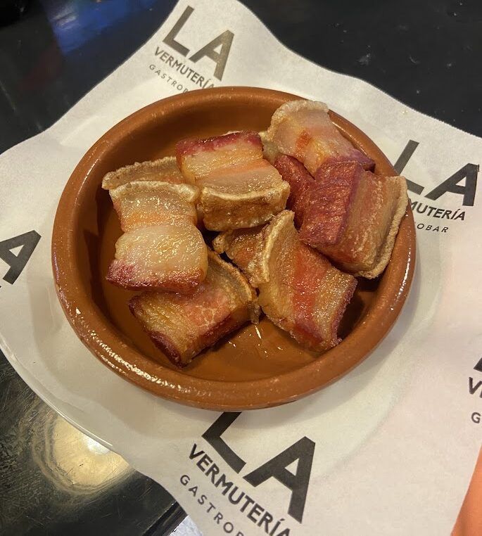 Torreznos, typical food of pork belly in Soria, Spain